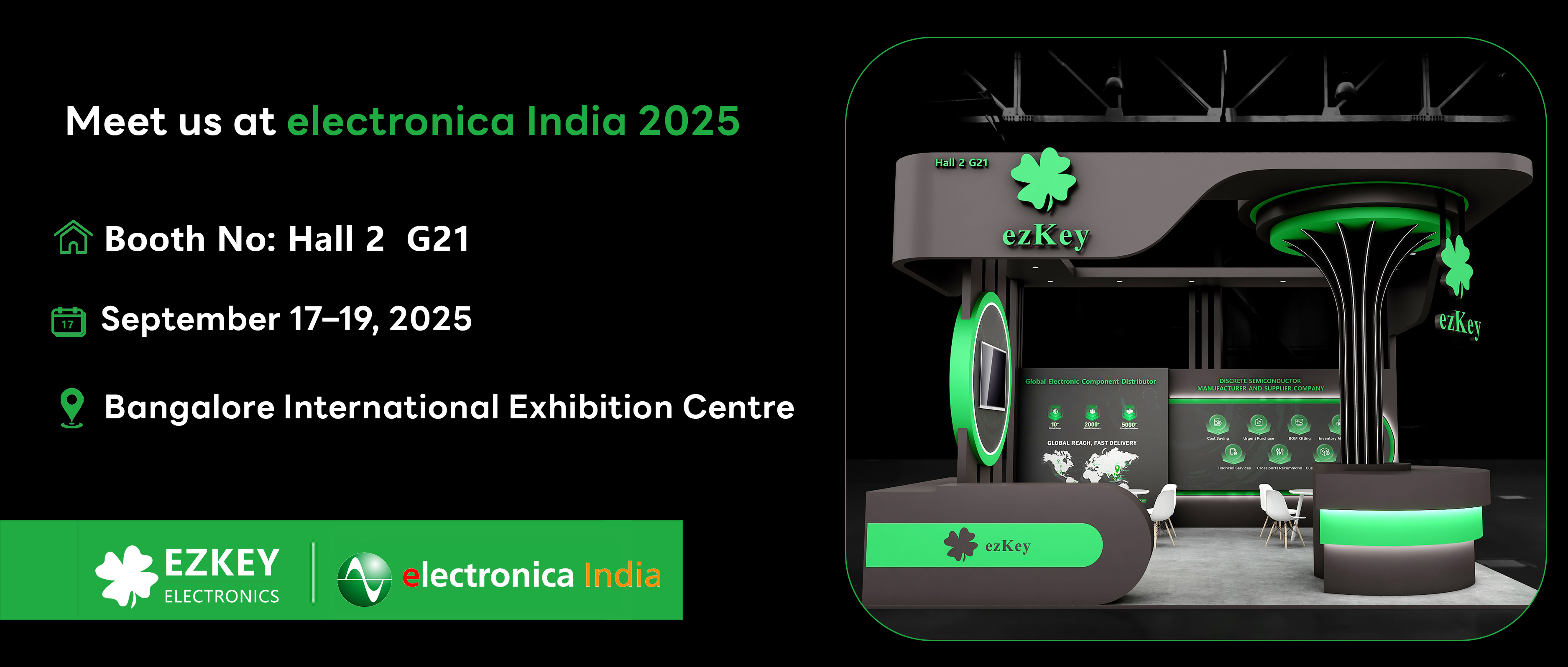 Ezkey to Exhibit at electronica India 2025 – Booth H2 G21